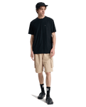 The Quiksilver Mens Slub Roundneck T-Shirt in Black