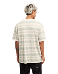 The Quiksilver Mens Birdwood Jacquard T-Shirt in Peyote Heritage Stripe Jacquard