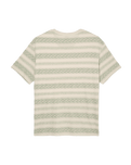 The Quiksilver Mens Birdwood Jacquard T-Shirt in Peyote Heritage Stripe Jacquard