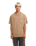 The Quiksilver Mens Guana Washed T-Shirt in Pine Bark