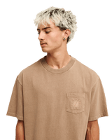 The Quiksilver Mens Guana Washed T-Shirt in Pine Bark