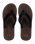 Carver Suede 26 Plus Flip Flops in Brown 2