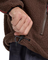 The Quiksilver Mens Omni Sherpa Fleece Jacket in Chocolate Brown