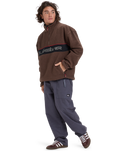 The Quiksilver Mens Omni Sherpa Fleece Jacket in Chocolate Brown
