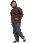 The Quiksilver Mens Omni Sherpa Fleece Jacket in Chocolate Brown