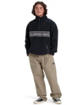 The Quiksilver Mens Omni Sherpa Fleece Jacket in Black