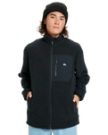 Clean Coast Zip Fleece Jacket in Black