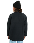 Clean Coast Zip Fleece Jacket in Black