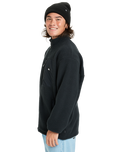 Clean Coast Zip Fleece Jacket in Black