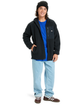 Clean Coast Zip Fleece Jacket in Black
