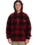 The Quiksilver Mens Mercury Woodlands Sherpa Fleece Jacket in Woodlands Biking Red