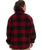 The Quiksilver Mens Mercury Woodlands Sherpa Fleece Jacket in Woodlands Biking Red