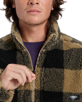 The Quiksilver Mens Mercury Woodlands Sherpa Fleece Jacket in Elmwood