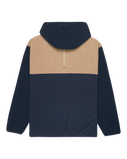 Ocean View Mix Up Hooded Fleece Jacket in Dark Navy