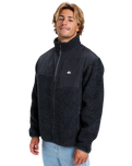 Shallow Water Full Zip Fleece Jacket in Indian Ink Heather