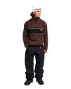 The Quiksilver Mens Cruz Polar 1/4 Zip Fleece Jacket in Java