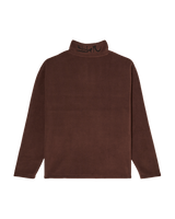 The Quiksilver Mens Cruz Polar 1/4 Zip Fleece Jacket in Java