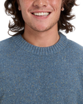 The Quiksilver Mens Slow Song Neppy Jumper in Ashley Blue