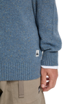 The Quiksilver Mens Slow Song Neppy Jumper in Ashley Blue