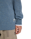 The Quiksilver Mens Slow Song Neppy Jumper in Ashley Blue