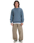 The Quiksilver Mens Slow Song Neppy Jumper in Ashley Blue