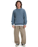 The Quiksilver Mens Slow Song Neppy Jumper in Ashley Blue