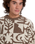 The Quiksilver Mens Hall City Jacquard Jumper in Chocolate Brown Terreau Desert