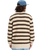 The Quiksilver Mens Lagos Stripe Jumper in Chocolate Brown Stripes