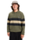 The Quiksilver Mens Cooper Polo Sweatshirt in Loden Green Rugby Polo Stripe