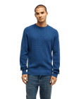The Quiksilver Mens Waffle Sweatshirt in Dark Denim