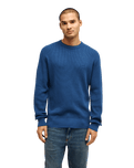 The Quiksilver Mens Waffle Sweatshirt in Dark Denim