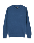 The Quiksilver Mens Waffle Sweatshirt in Dark Denim