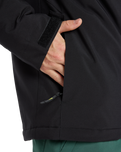 The Quiksilver Mens Titano Technical Snow Jacket in True Black