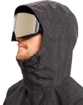 The Quiksilver Mens High In The Hood Technical Snow Jacket in True Black