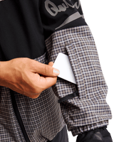 The Quiksilver Mens High In The Hood 10K Technical Jacket in Checker Java