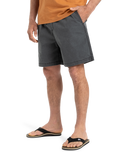 The Quiksilver Mens Taxer Walkshorts in Black