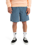 The Quiksilver Mens Taxer Cord Walkshorts in Coronet Blue