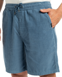 The Quiksilver Mens Taxer Cord Walkshorts in Coronet Blue