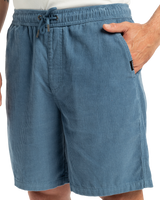 The Quiksilver Mens Taxer Cord Walkshorts in Coronet Blue