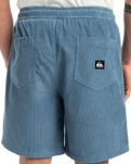 The Quiksilver Mens Taxer Cord Walkshorts in Coronet Blue