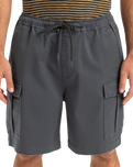 The Quiksilver Mens Taxer Cargo Walkshorts in Iron Gate