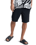 The Quiksilver Mens Chino Straight Walkshorts in Black