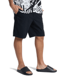 The Quiksilver Mens Chino Straight Walkshorts in Black