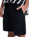 The Quiksilver Mens Chino Straight Walkshorts in Black