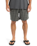 The Quiksilver Mens Taxer Jacquard Street Way Shorts in Black Street Way