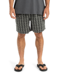 The Quiksilver Mens Taxer Jacquard Street Way Shorts in Black Street Way