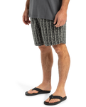 The Quiksilver Mens Taxer Jacquard Street Way Shorts in Black Street Way