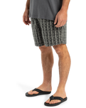The Quiksilver Mens Taxer Jacquard Street Way Shorts in Black Street Way