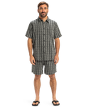 The Quiksilver Mens Taxer Jacquard Street Way Shorts in Black Street Way