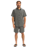 The Quiksilver Mens Taxer Jacquard Street Way Shorts in Black Street Way